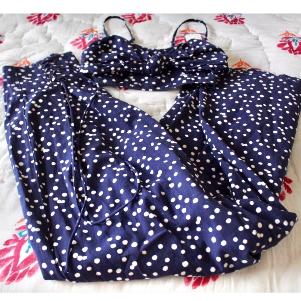 Free People Two Piece Set (Pants + Crop Top)